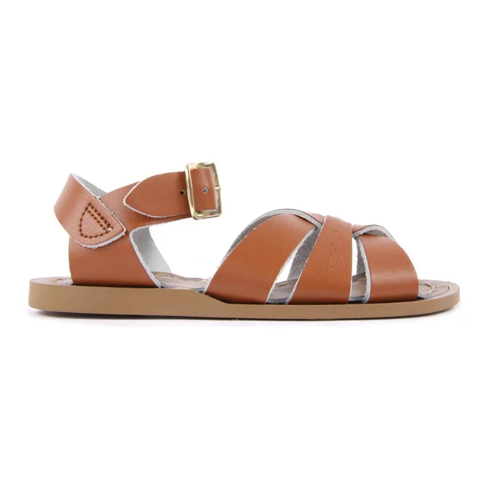 Salt-Water - Original Leather Cross Strapped Waterproof Sandals | Camel