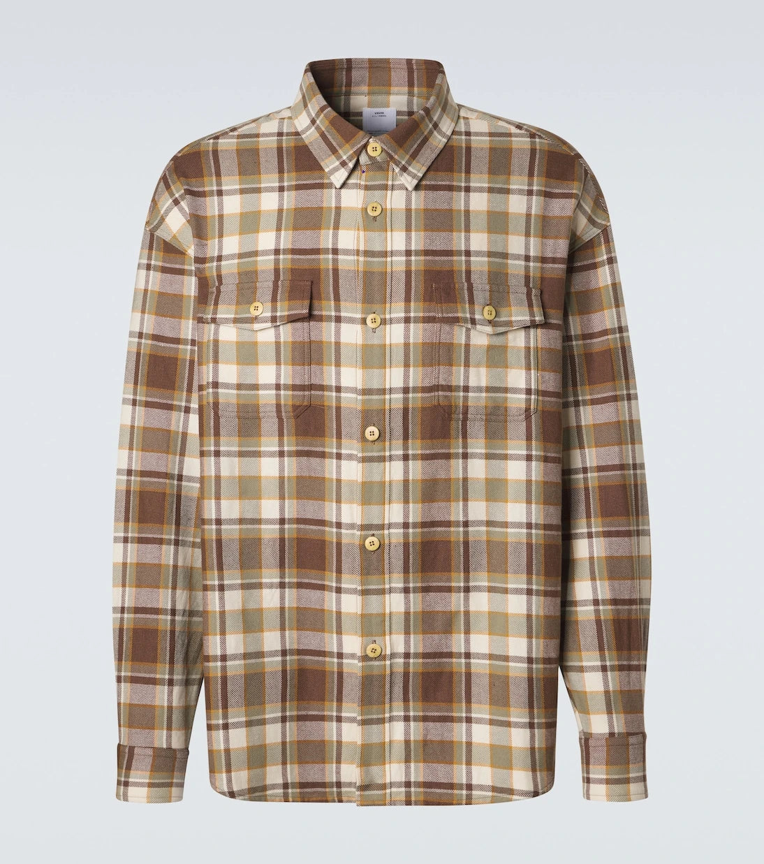 Visvim - قميص lumber من الصوف والكتان بنقشة مربعات