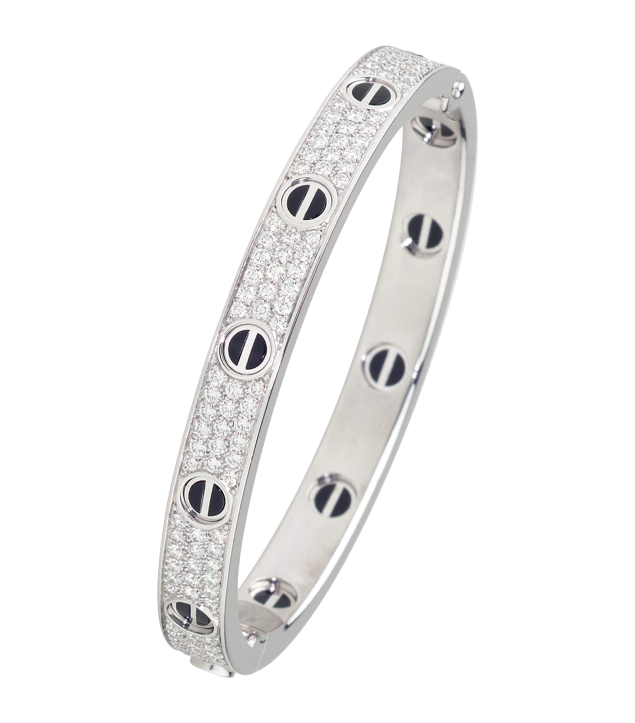 LOVE Classic White Gold and Diamond Ceramic Paved Bracelet