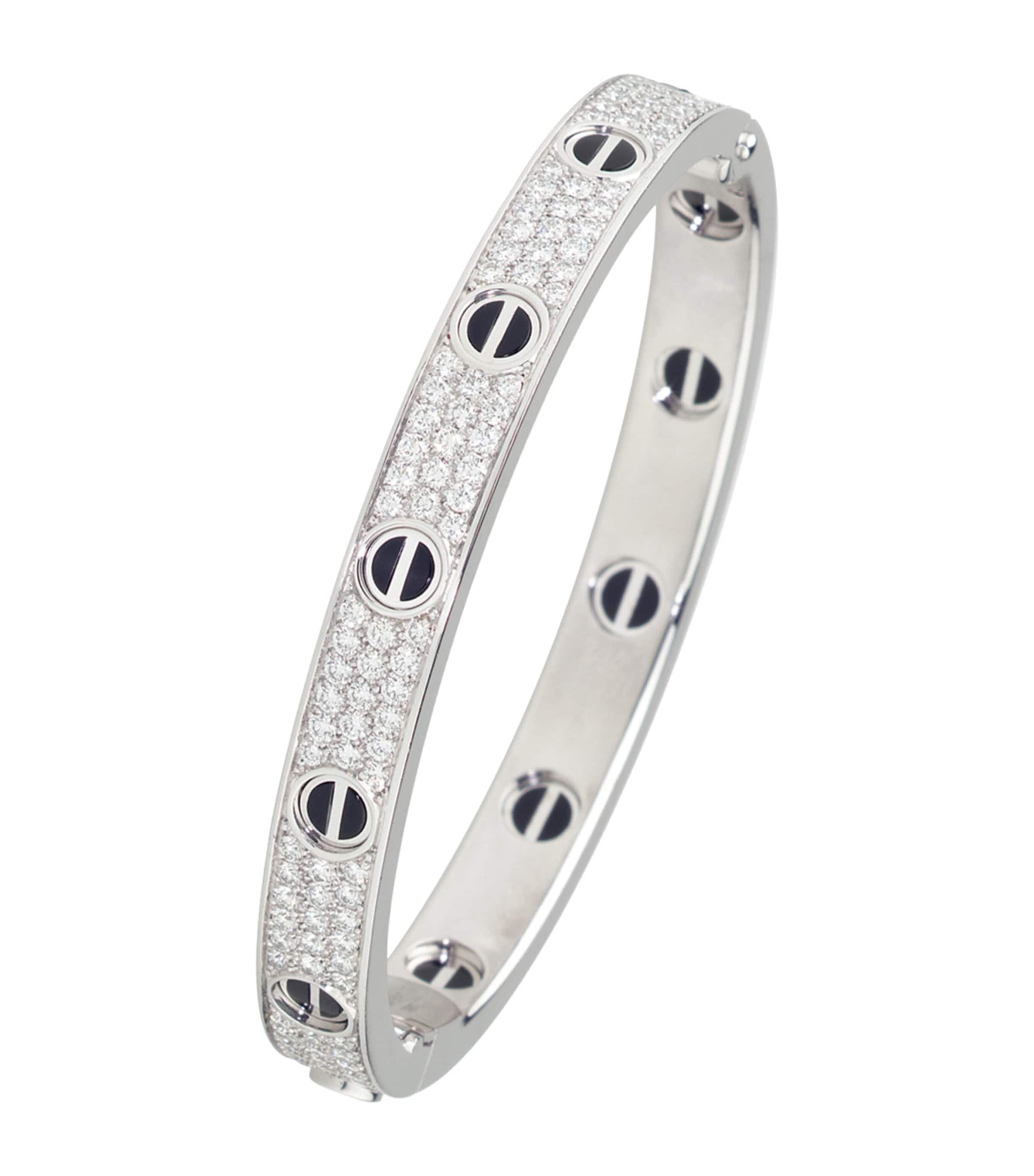 LOVE Classic White Gold and Diamond Ceramic Paved Bracelet