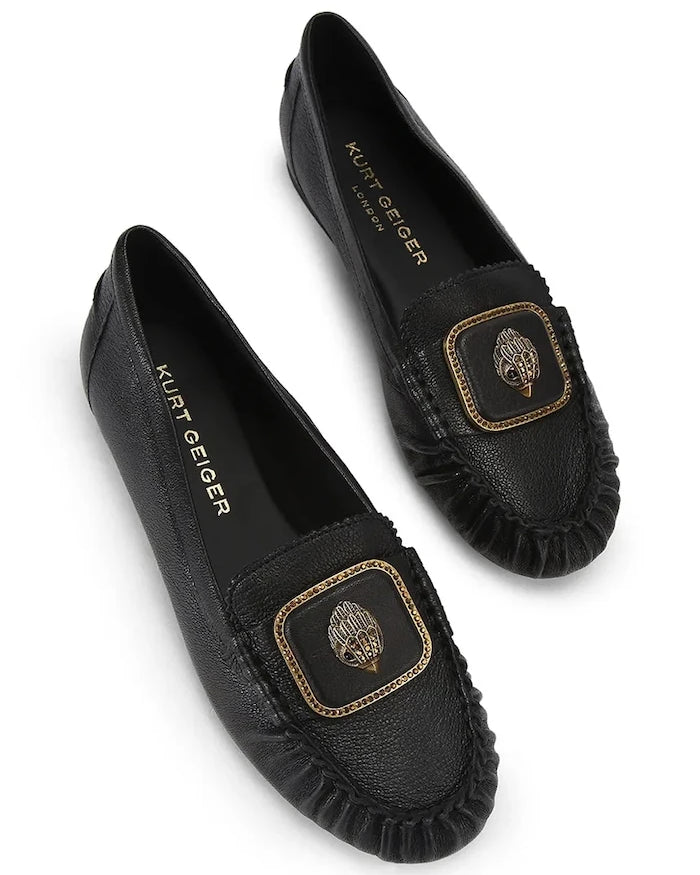 Kurt Geiger London Kadın Deri Mokasen Pimlico Moccasin Black Leather