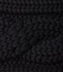 Prada Black Wool Cable-Knit Triangle Headband