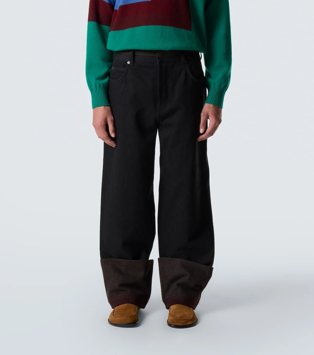 Loewe - Colorblocked wide-leg jeans