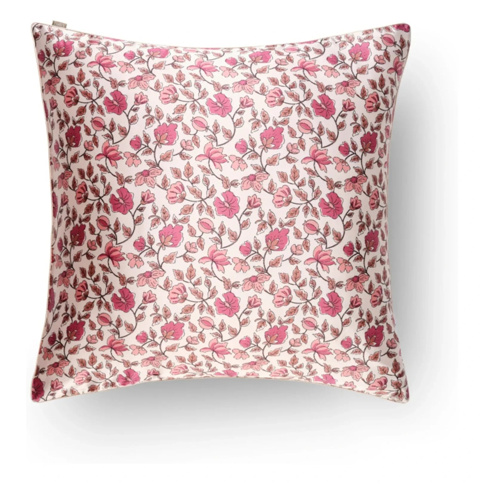 Emily's Pillow - Flower-printed mulberry silk pillowcase  | Pink