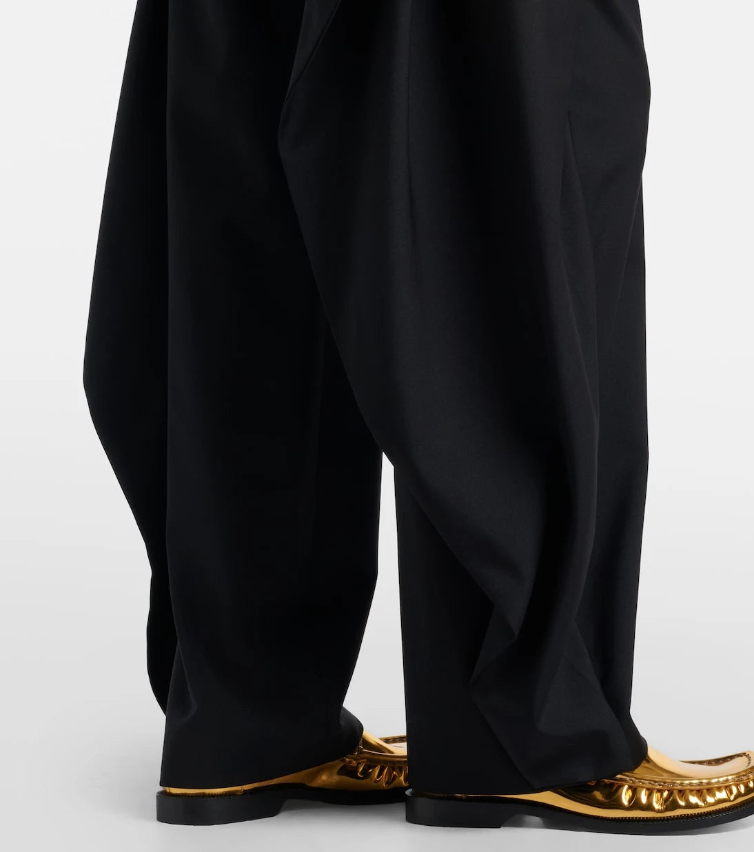 Loewe - Draped wool wide-leg pants
