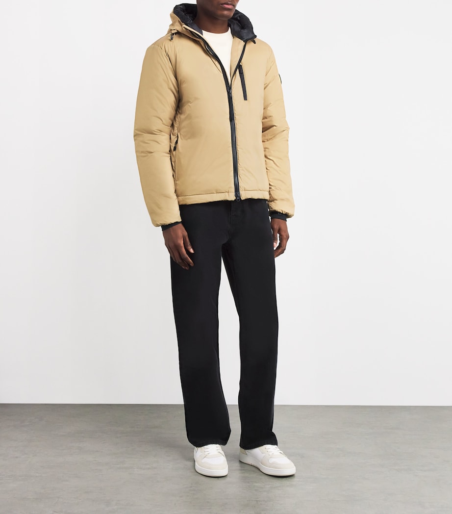 Canada Goose Beige Hooded Lodge Coat