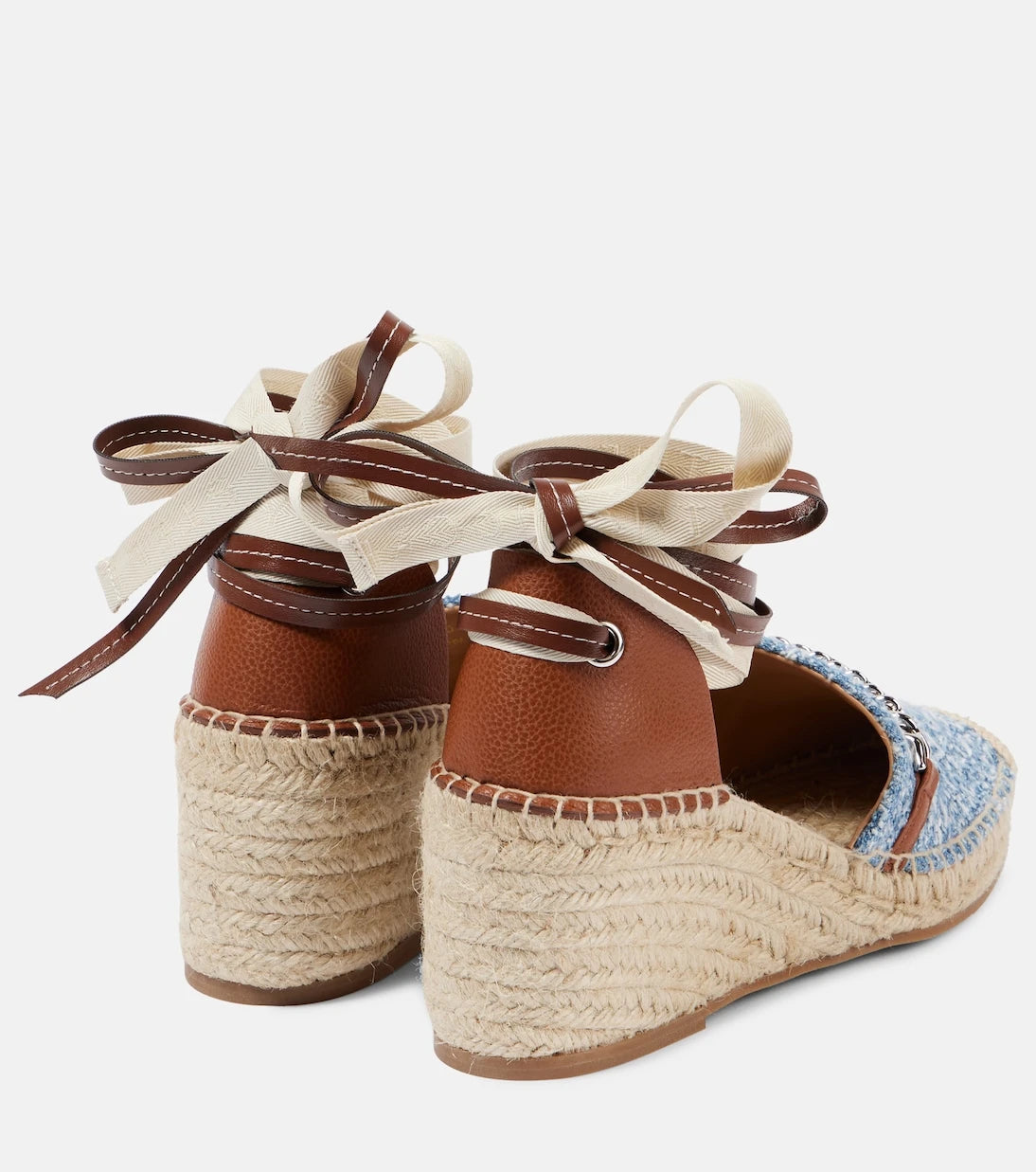 Stella McCartney - Gaia denim bouclé espadrilles