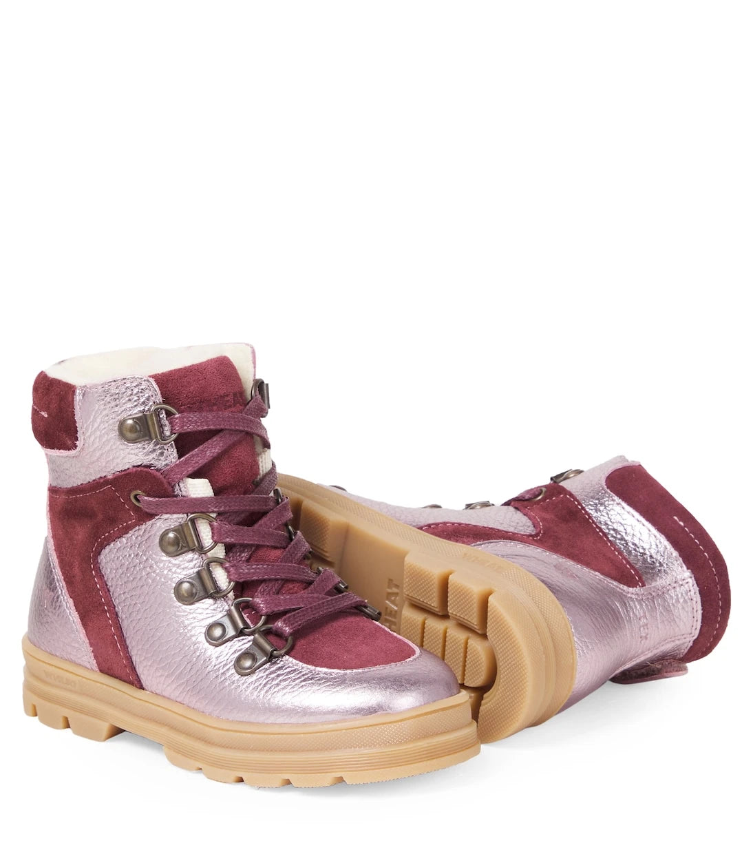 Wheat - Toni suede-trimmed leather boots