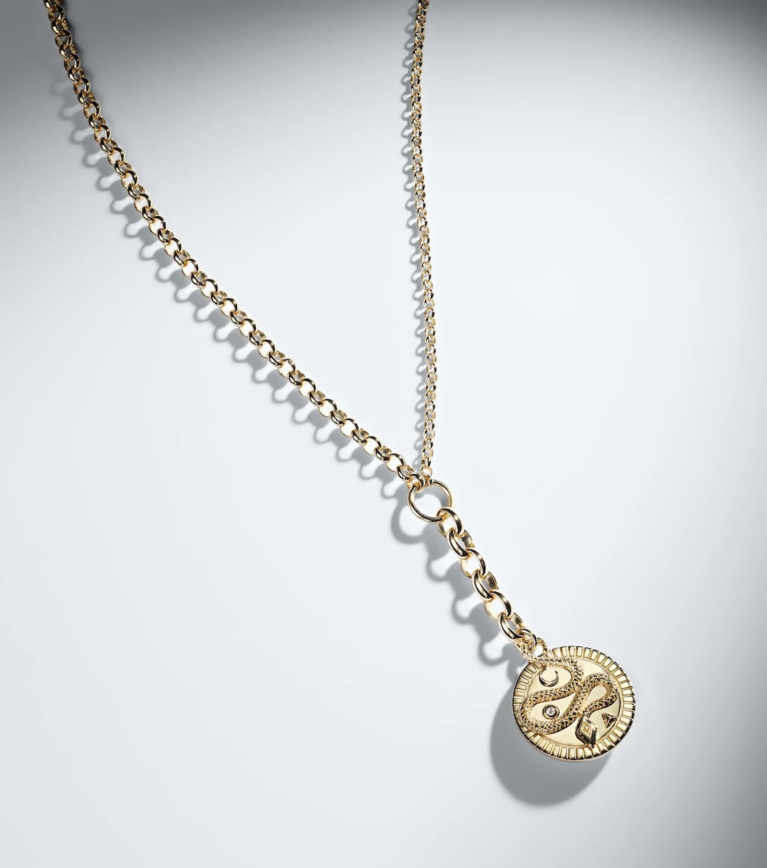 FoundRae - Wholeness Medium 18kt gold pendant necklace with diamond