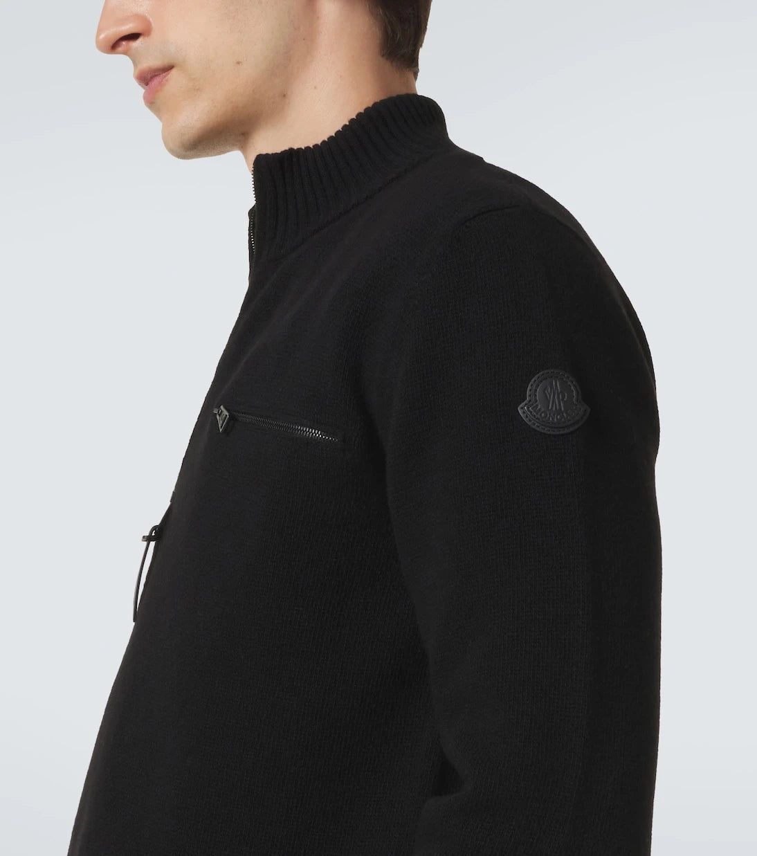 Moncler - Wool and cashmere half-zip sweater