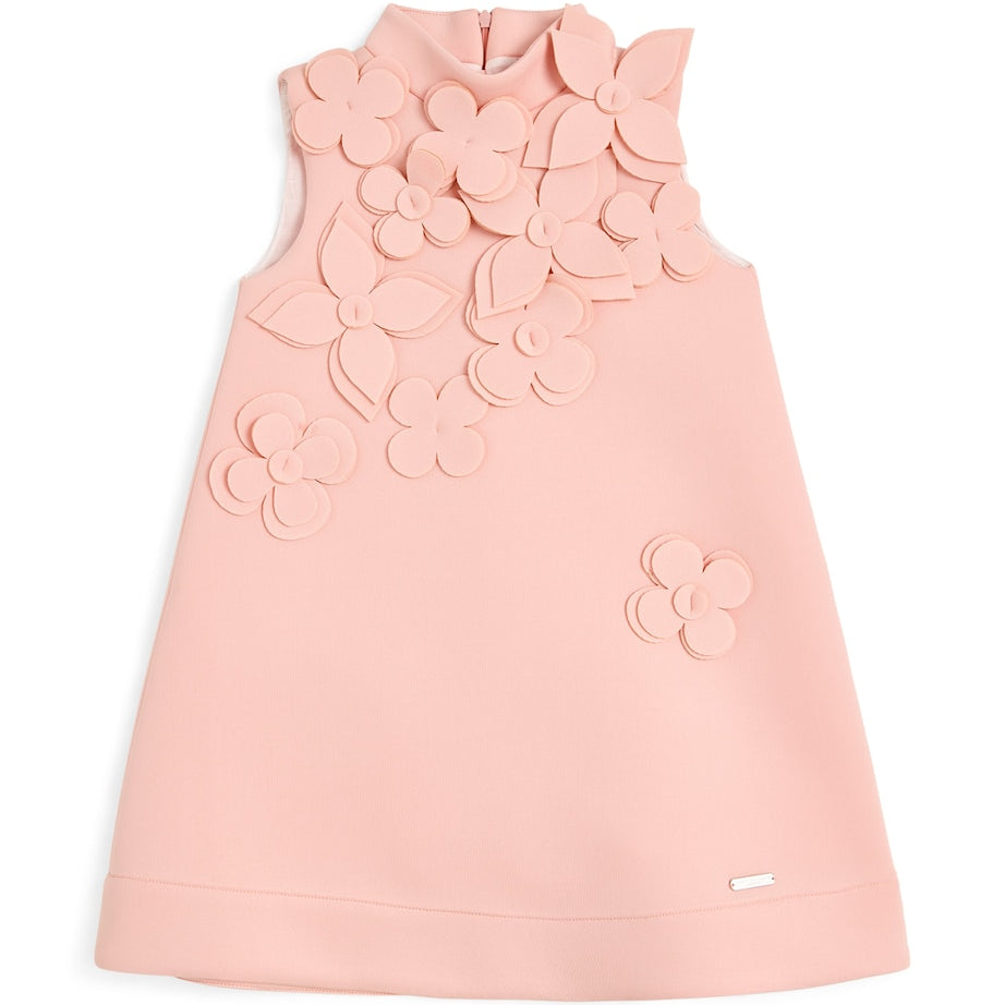 JESSIE AND JAMES Pink Floral Appliqué Willow Dress (4-14 Years)