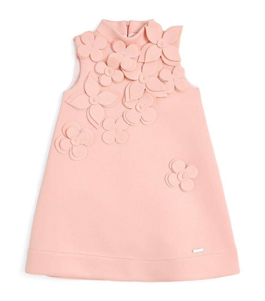 JESSIE AND JAMES Pink Floral Appliqué Willow Dress (4-14 Years)