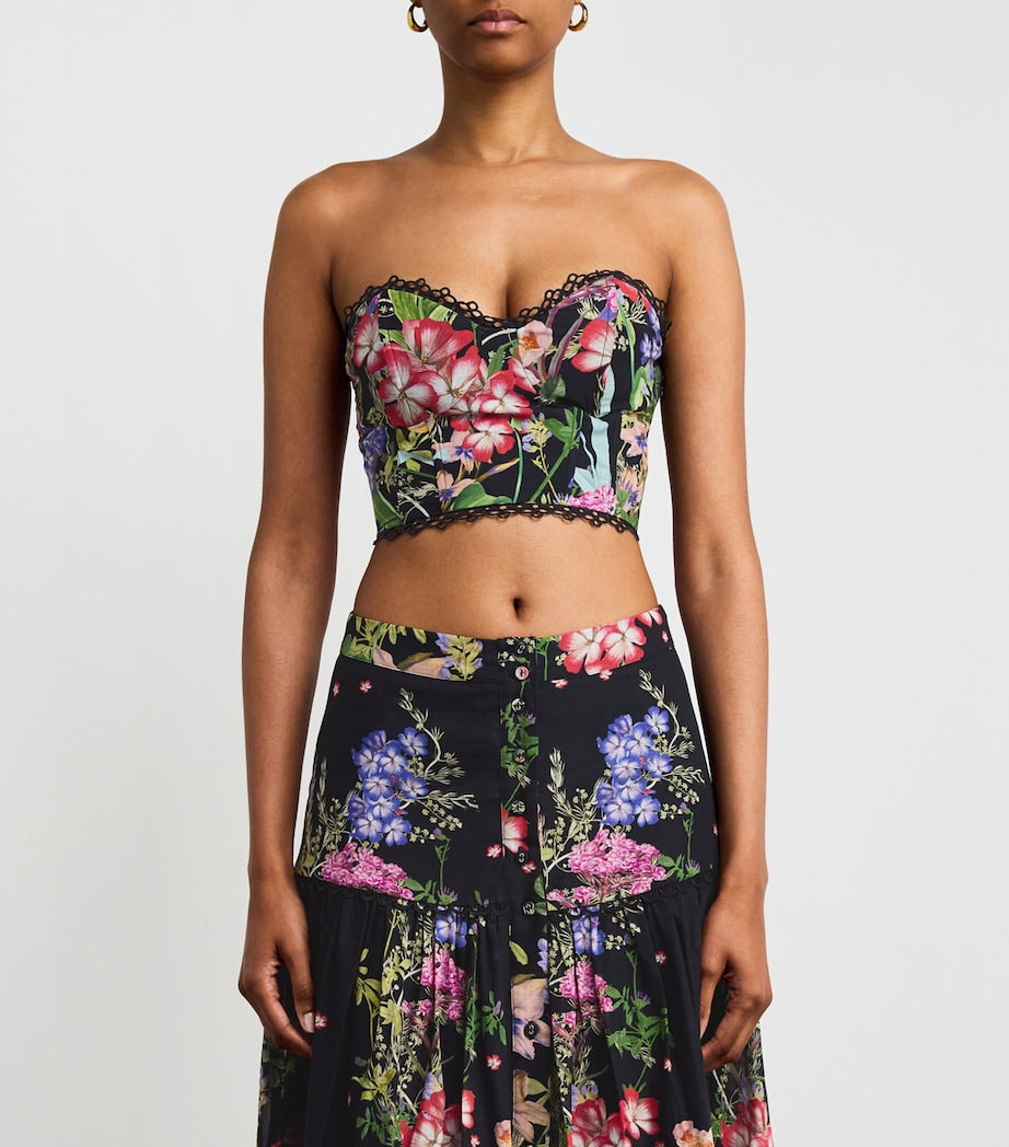 Charo Ruiz Ibiza Multi Floral Bio Bustier Top