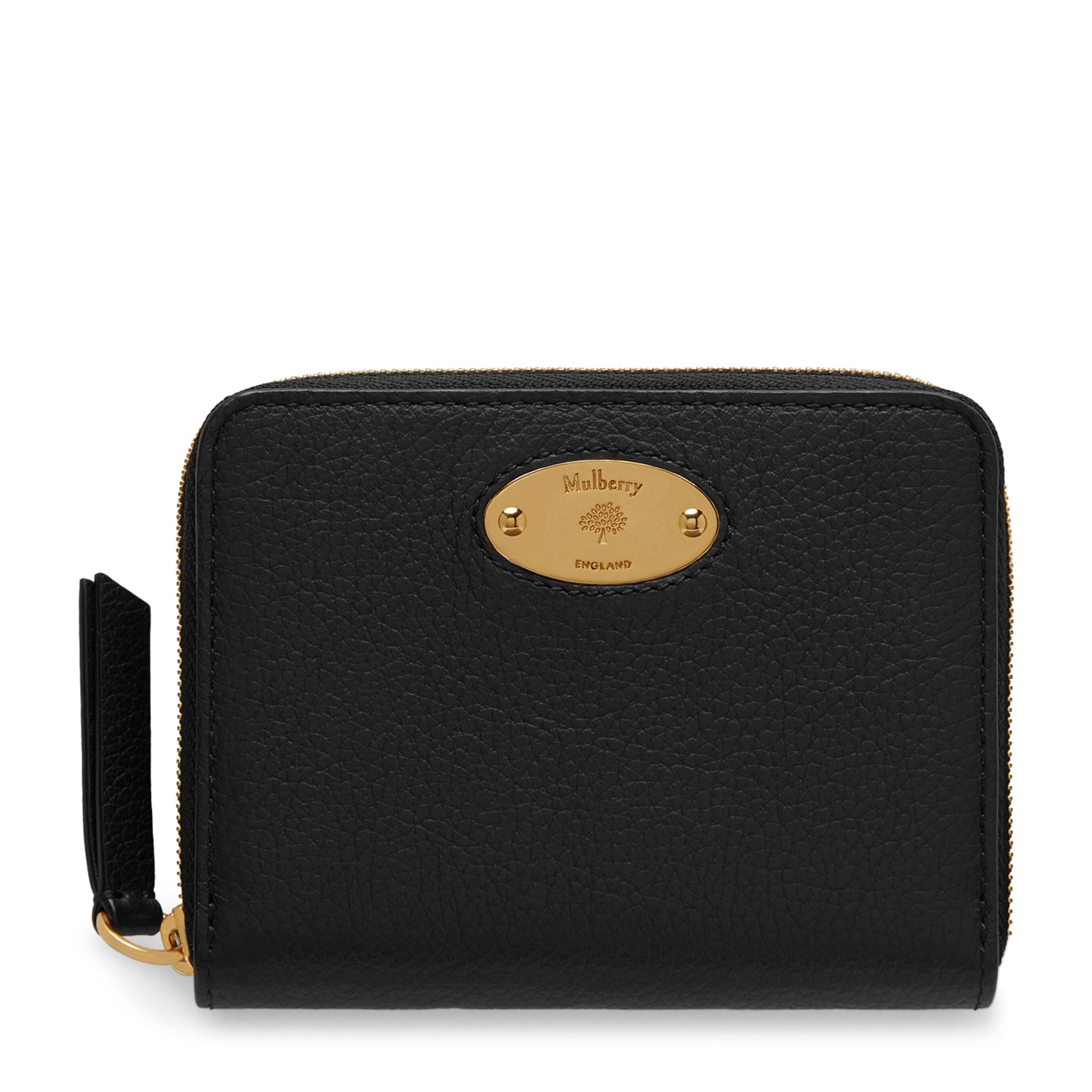 Mulberry Black Logo Plaque Purse