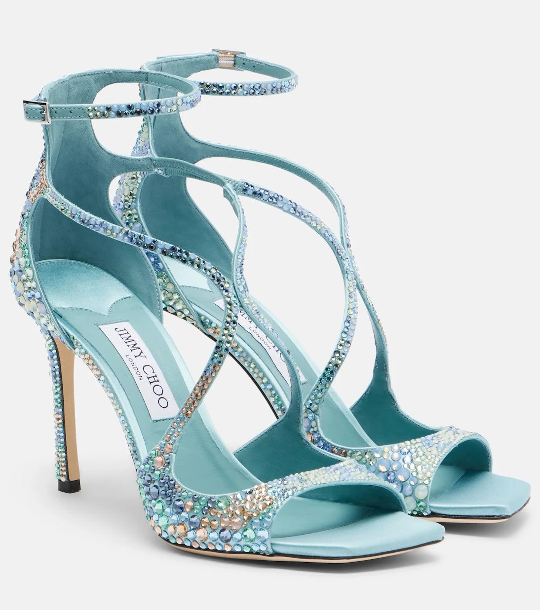Jimmy Choo - Azia embellished satin sandals