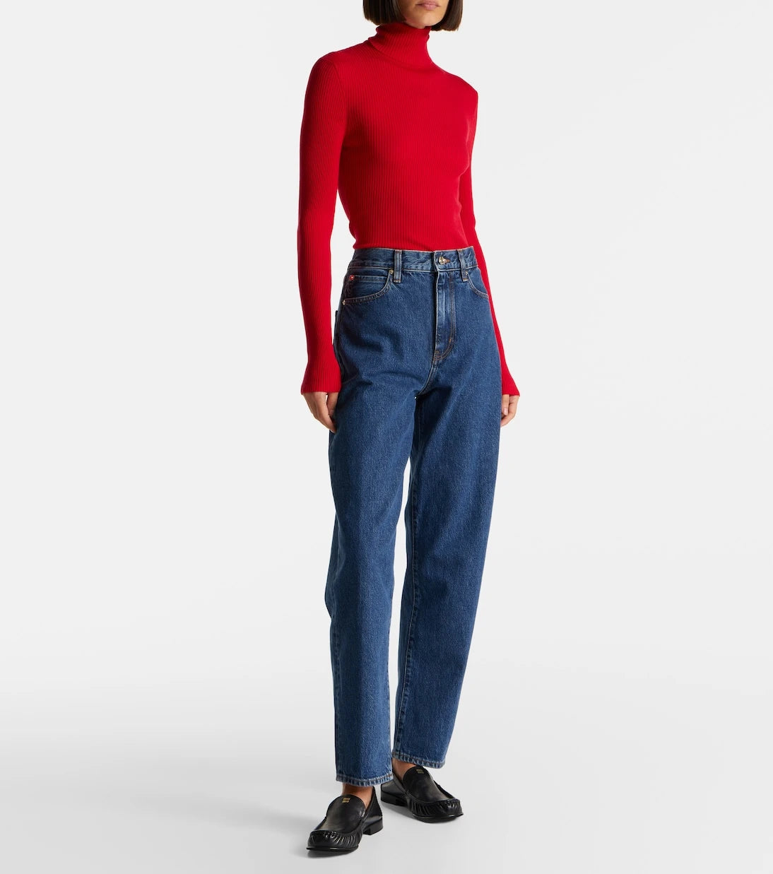 Frame - Neat high-rise straight jeans