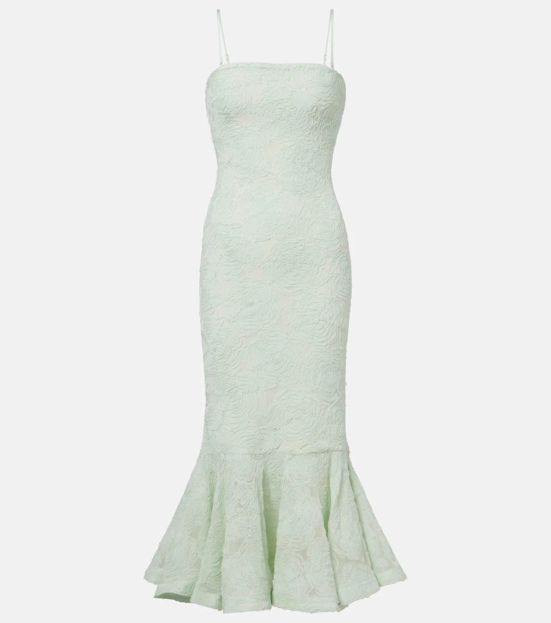 Rotate - Floral-appliqué mesh midi dress