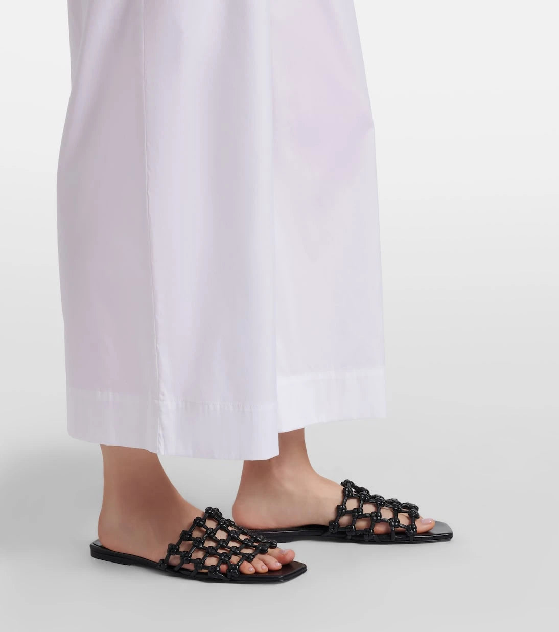 Max Mara - Pece cropped cotton-blend wide-leg pants
