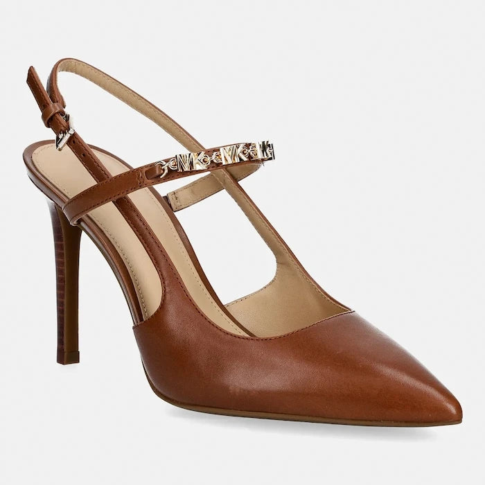 Кожени обувки с тънък ток MICHAEL Michael Kors Dina Flex High Sling Pump