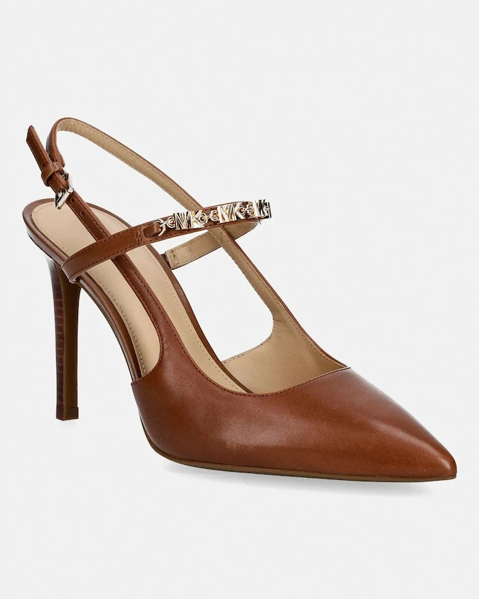 MICHAEL Michael Kors Dina Flex High Sling Pump Deri İnce Topuklu Ayakkabı