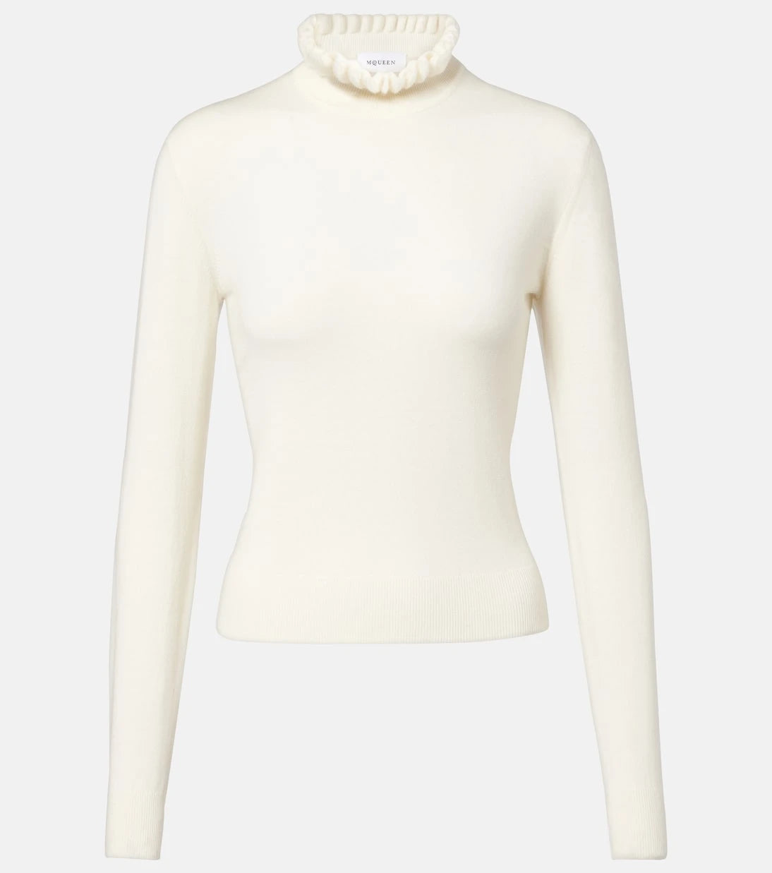 McQueen - Scalloped wool-blend sweater