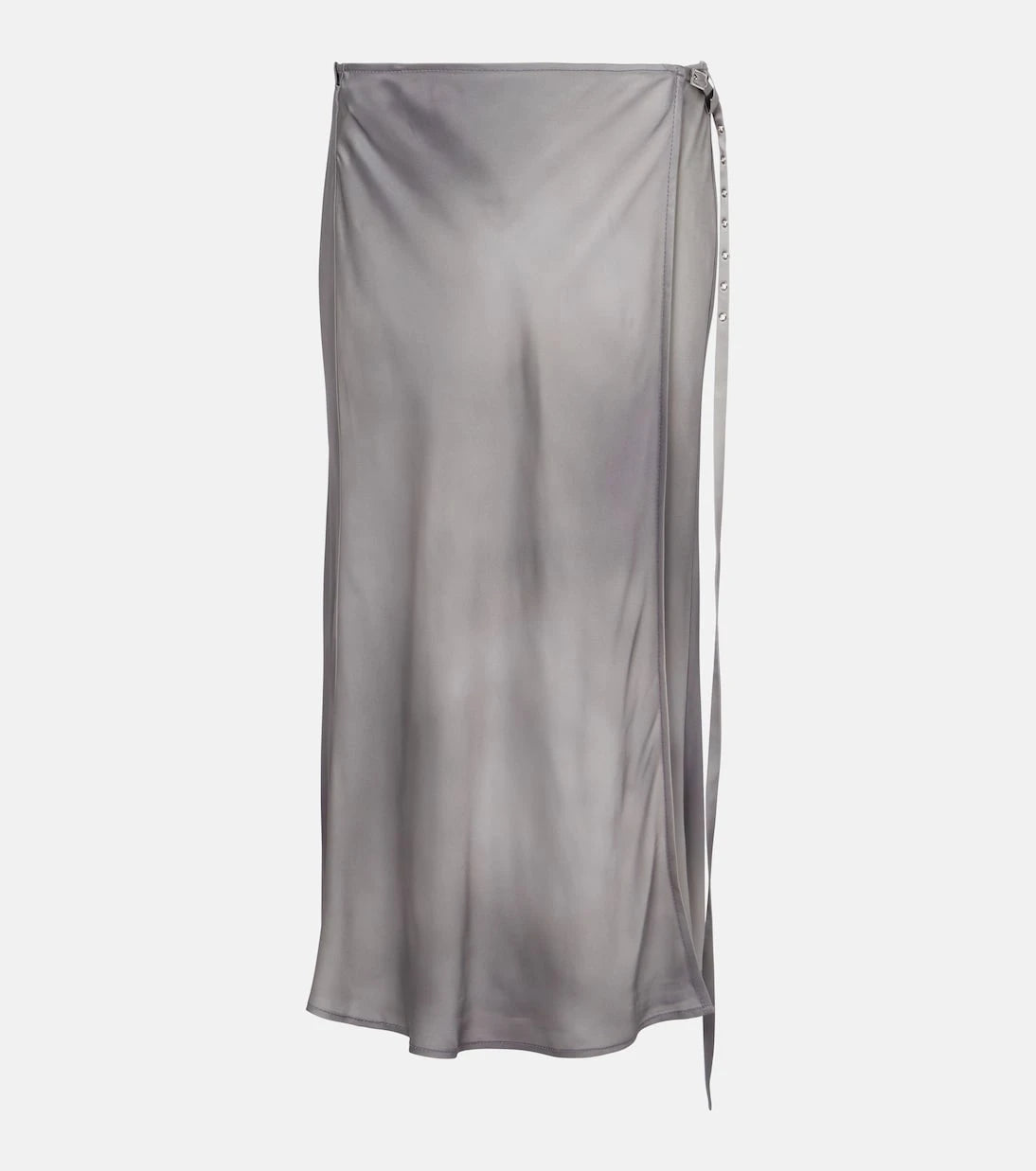 Acne Studios - تنورة ساتان ملفوفة