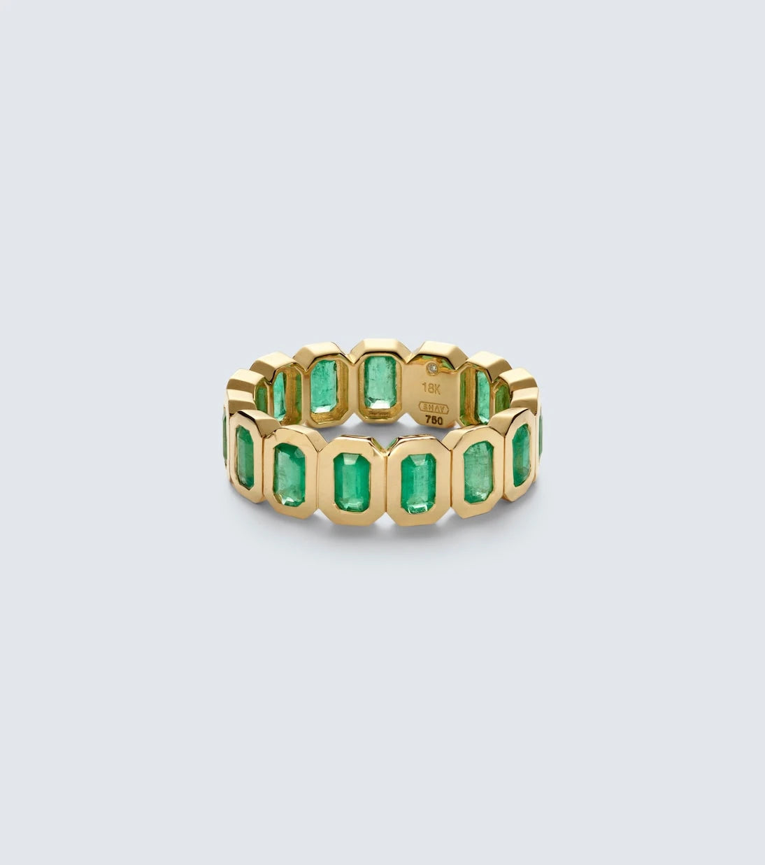 Shay Jewelry - 18kt gold ring with emeralds