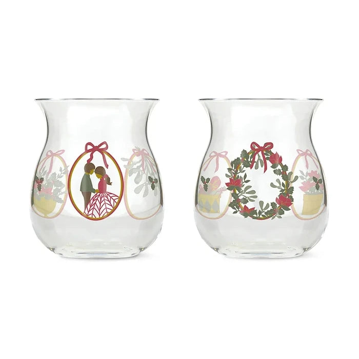 Holmegaard Holmegaard Christmas dekoratif şamdan 7,5 x 7 cm (2 adet)
