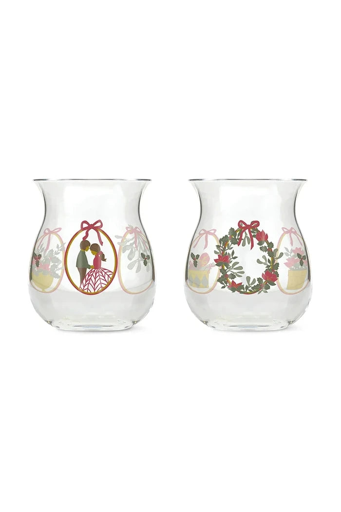 Holmegaard Holmegaard Christmas dekoratif şamdan 7,5 x 7 cm (2 adet)