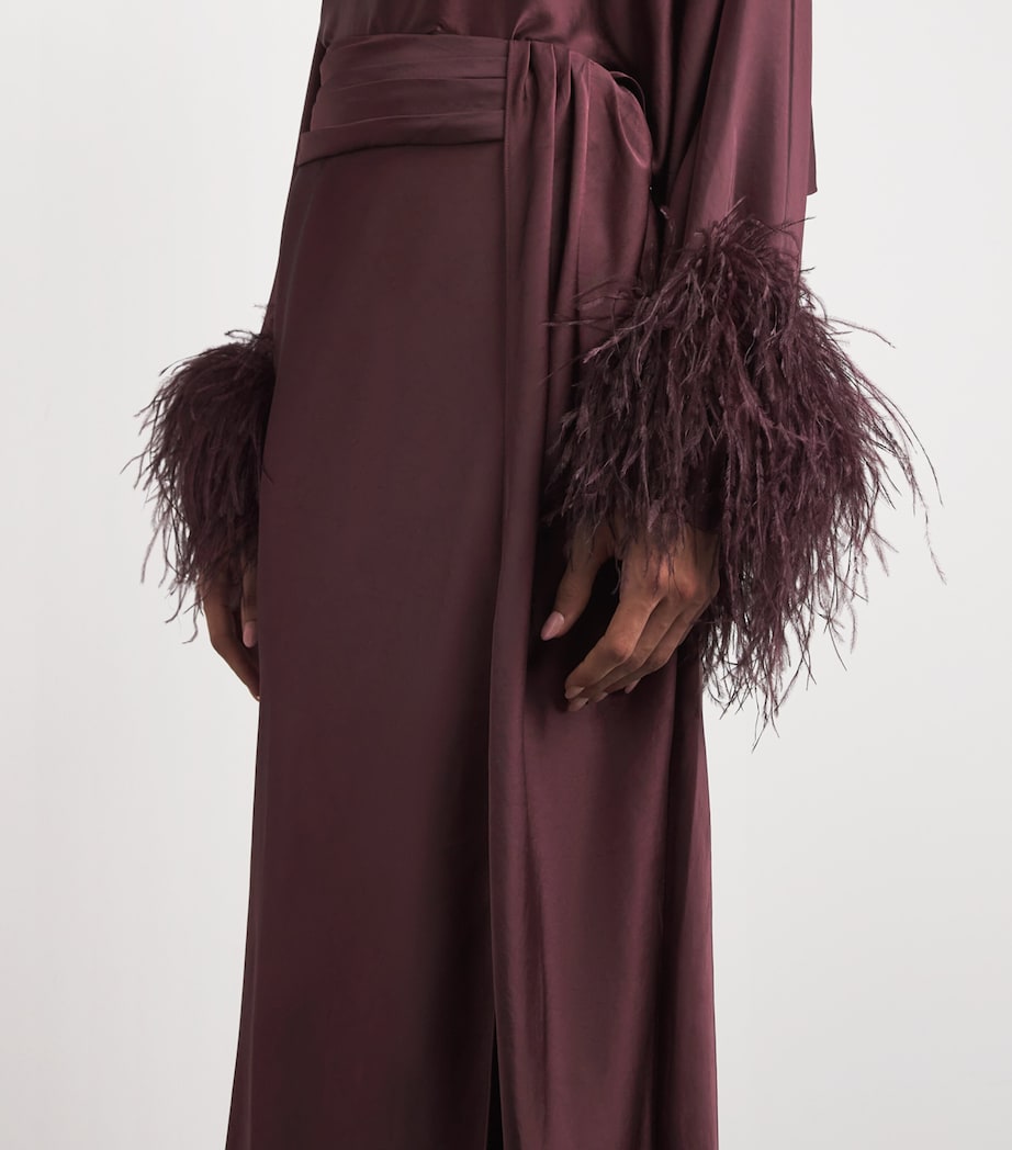 LAPOINTE Purple Asymmetric Maxi Skirt