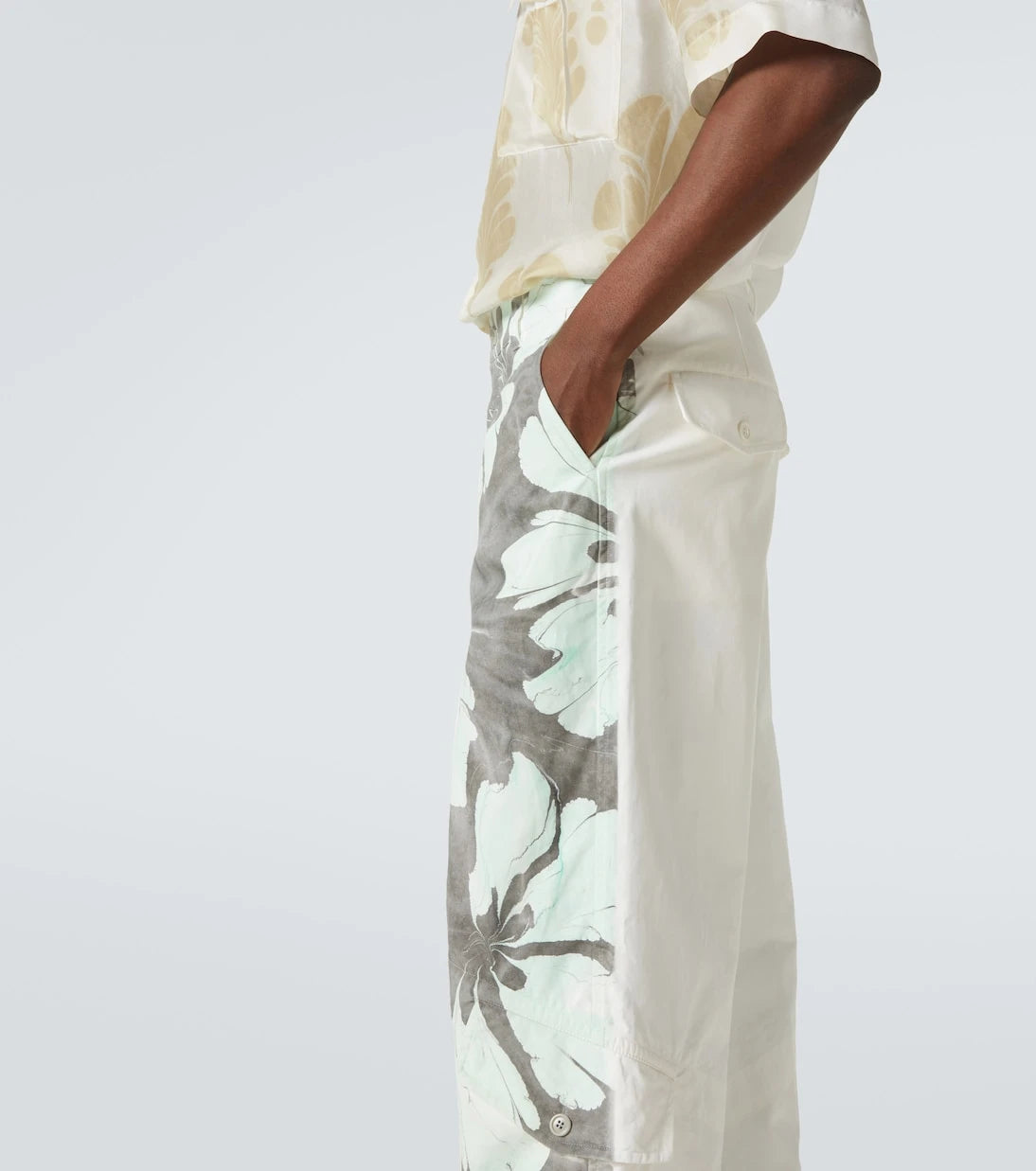 Dries Van Noten - Floral cotton wide-leg pants