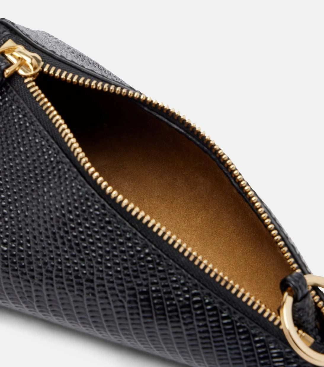 Calvin Klein Collection - Solida Mini snake-effect leather pouch with strap