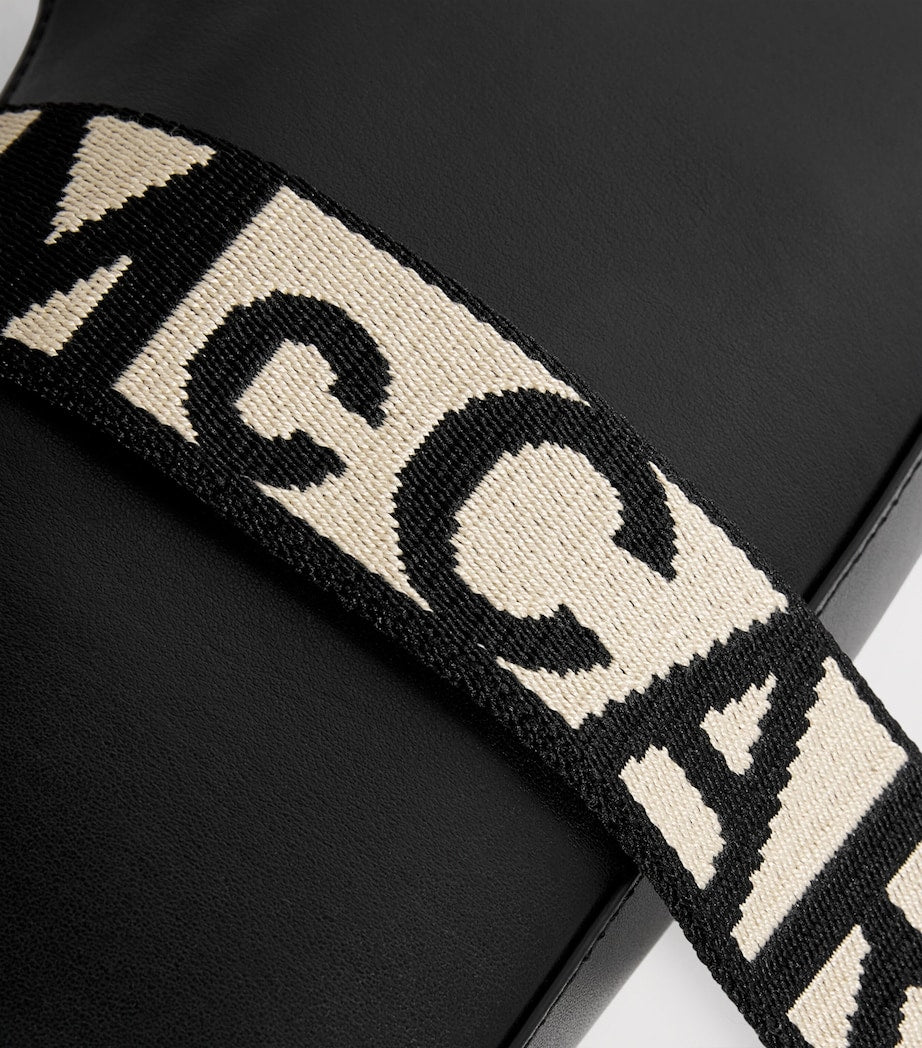 Stella McCartney Black Faux Leather Logo Shoulder Bag