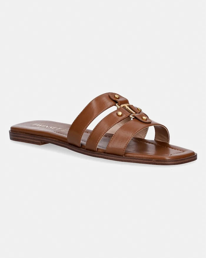 Twinset Deri Terlikler