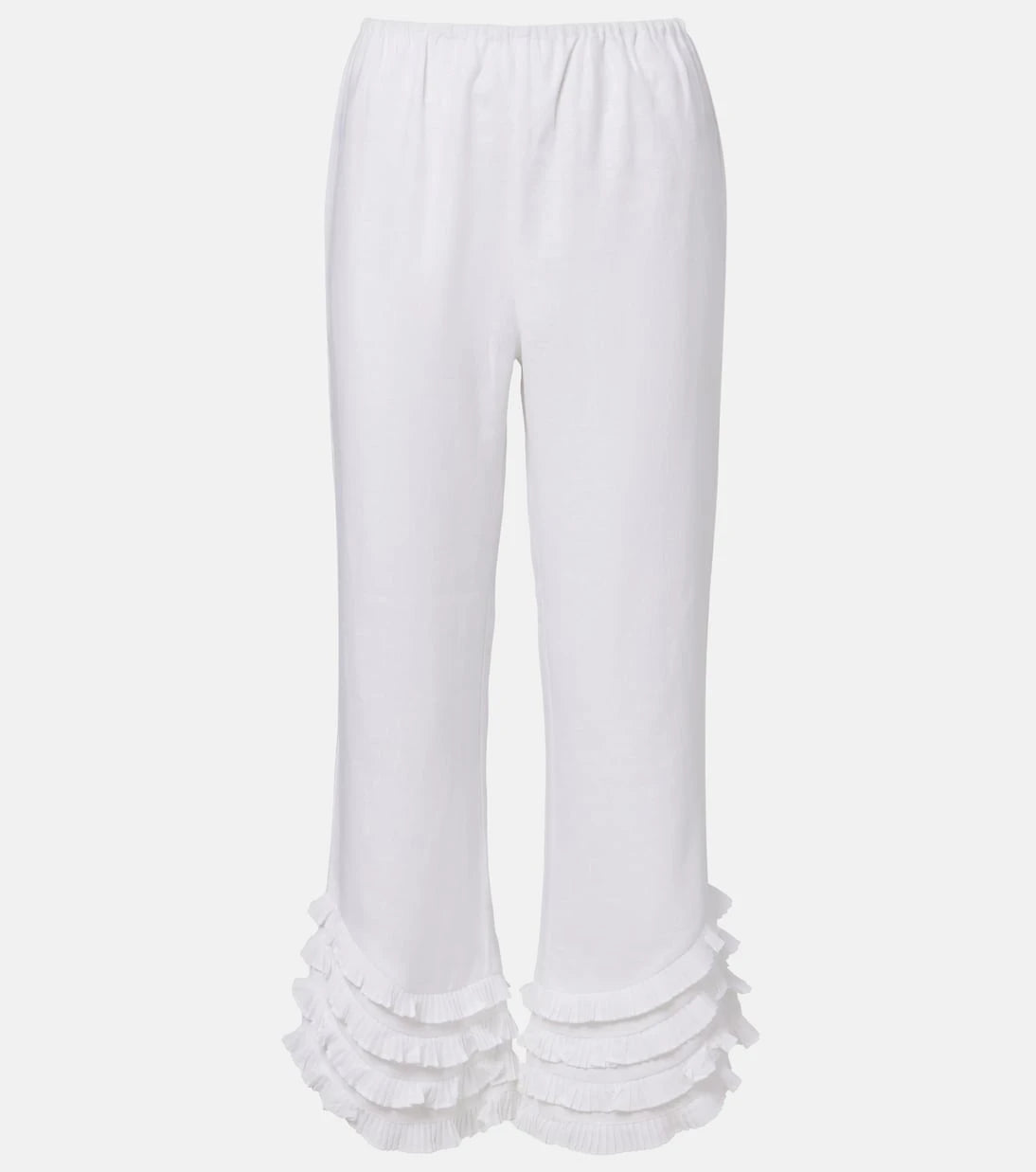 Posse - Florence ruffled linen wide-leg pants