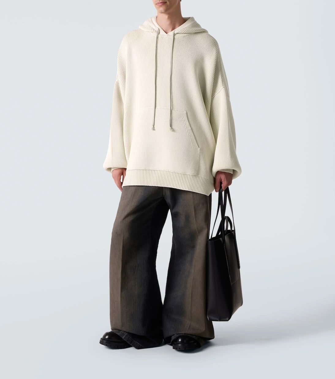 Rick Owens - Hun ribbed-knit virgin wool hoodie