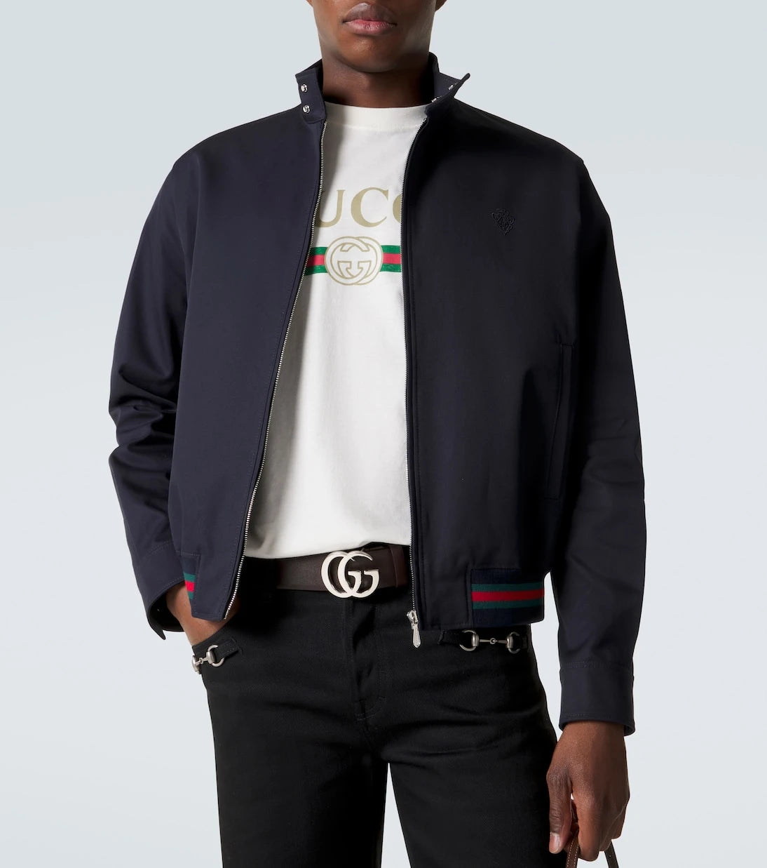 Gucci - Web Stripe cotton twill jacket