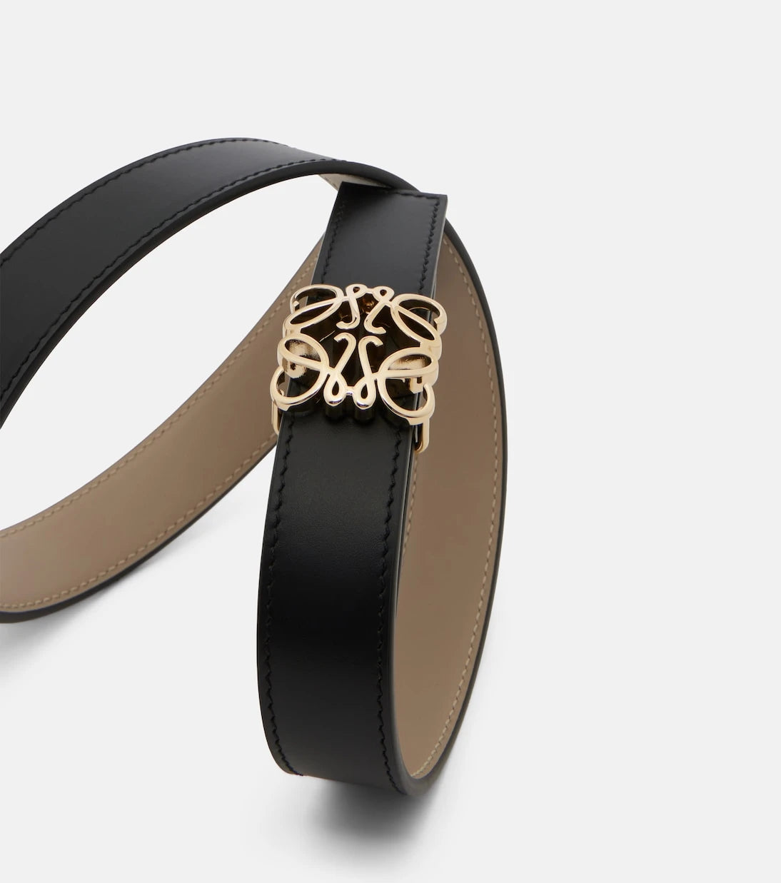 Loewe - Anagram Bombé reversible leather belt