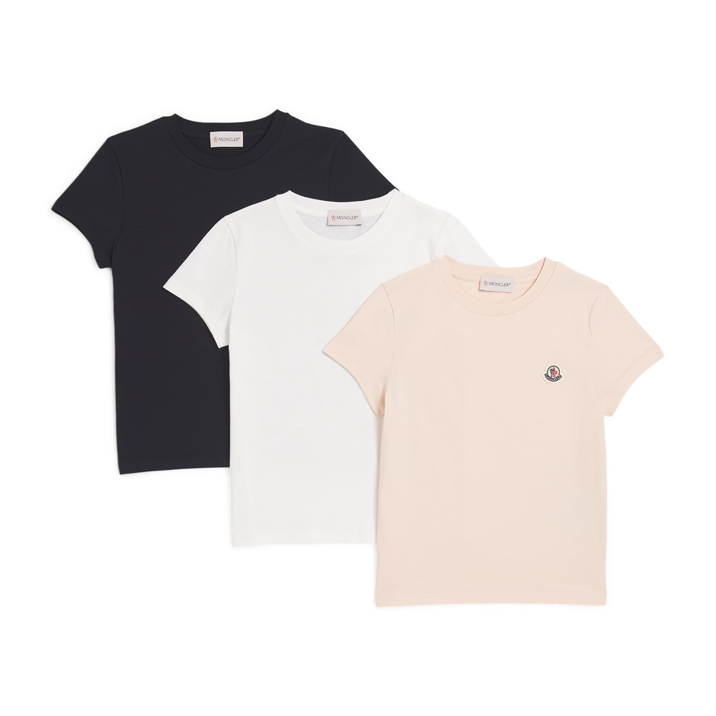 Moncler Enfant Set of 3 Cotton Logo T-Shirts (8-10 Years)