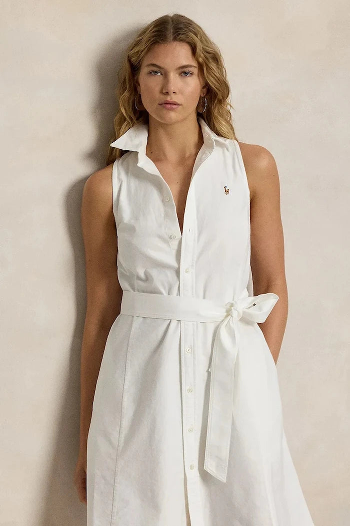 Polo Ralph Lauren разкроена рокля от памук