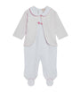 Pima Cotton Elephant Cardigan and All-In-One Set (Newborn - 6 Months)