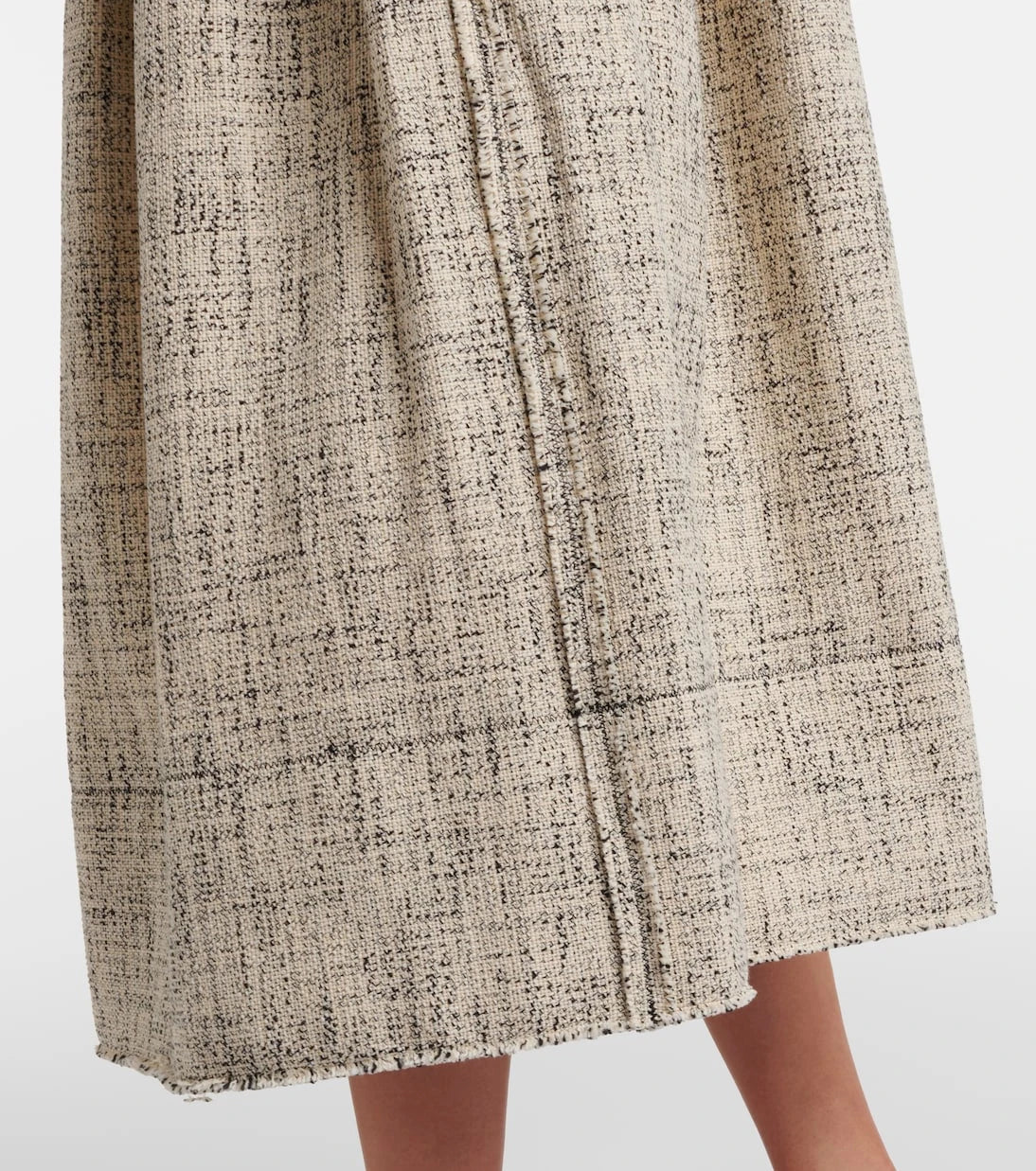 Erdem - Cotton-blend tweed midi skirt