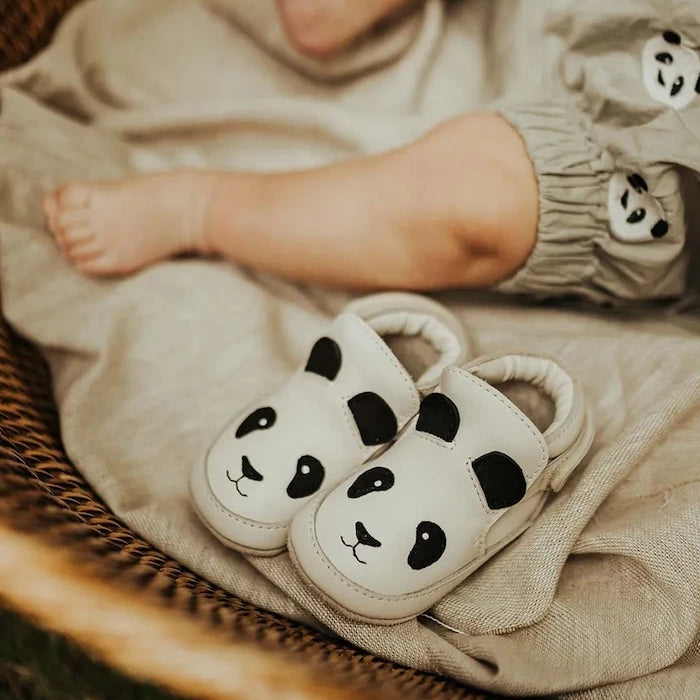 Бебешки кожени обувки Donsje Morris Sneakers Panda