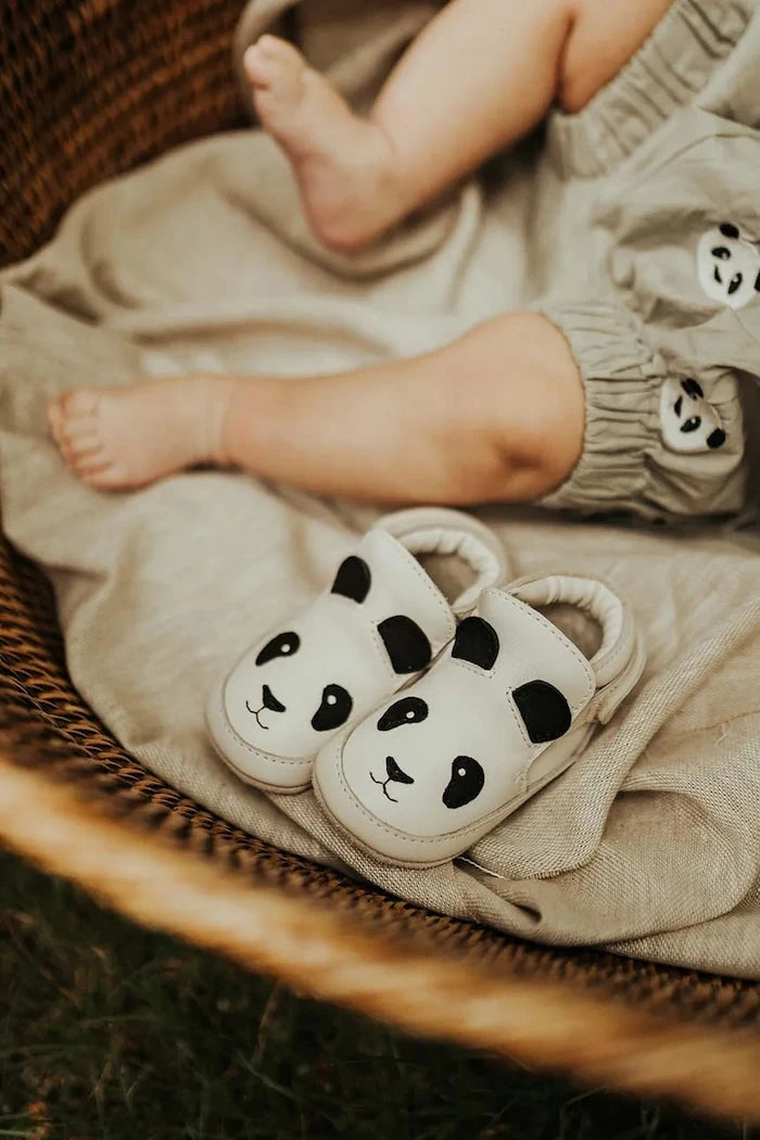 Бебешки кожени обувки Donsje Morris Sneakers Panda