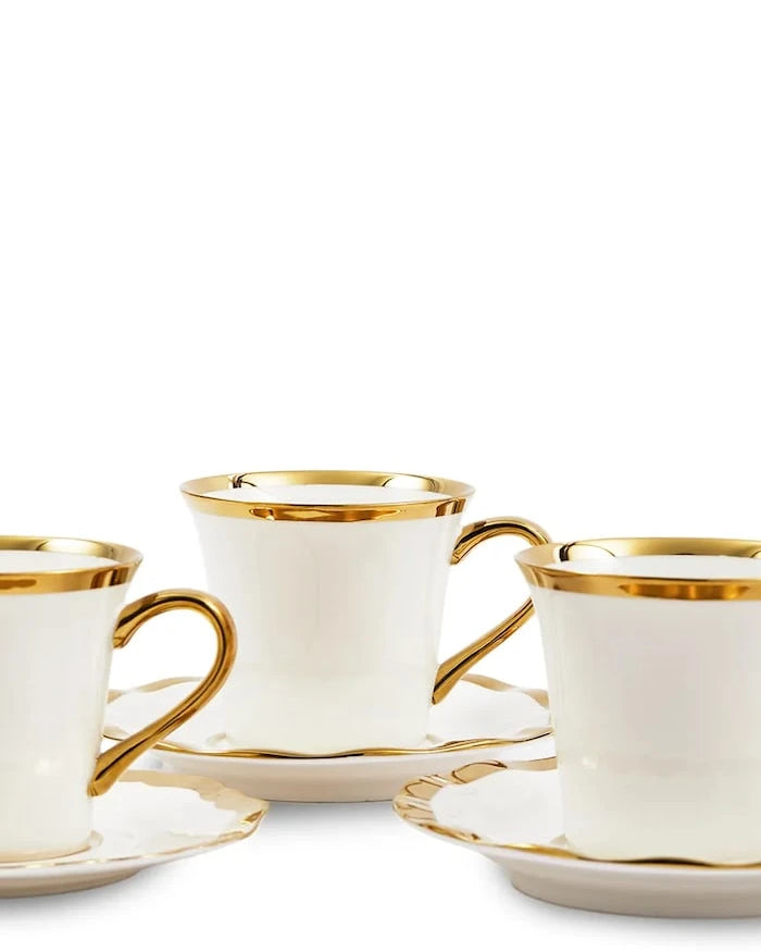 4 Kişilik Fincan ve Tabak Seti POLSPOTTEN Golden Finds 220 ml