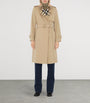 Burberry Beige Cotton Gabardine Check-Collar Trench Coat
