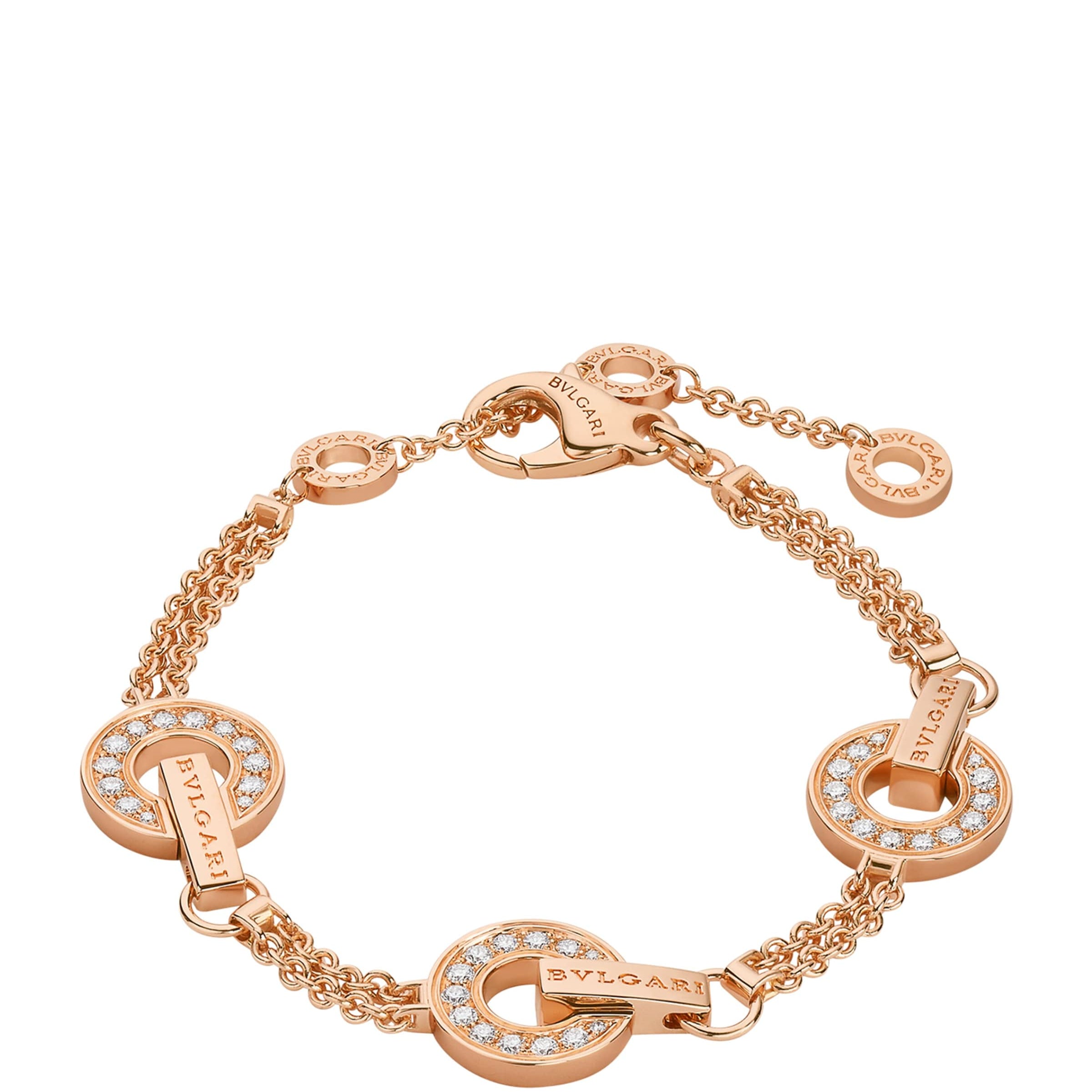 Rose Gold and Diamond BVLGARI BVLGARI Openwork Bracelet