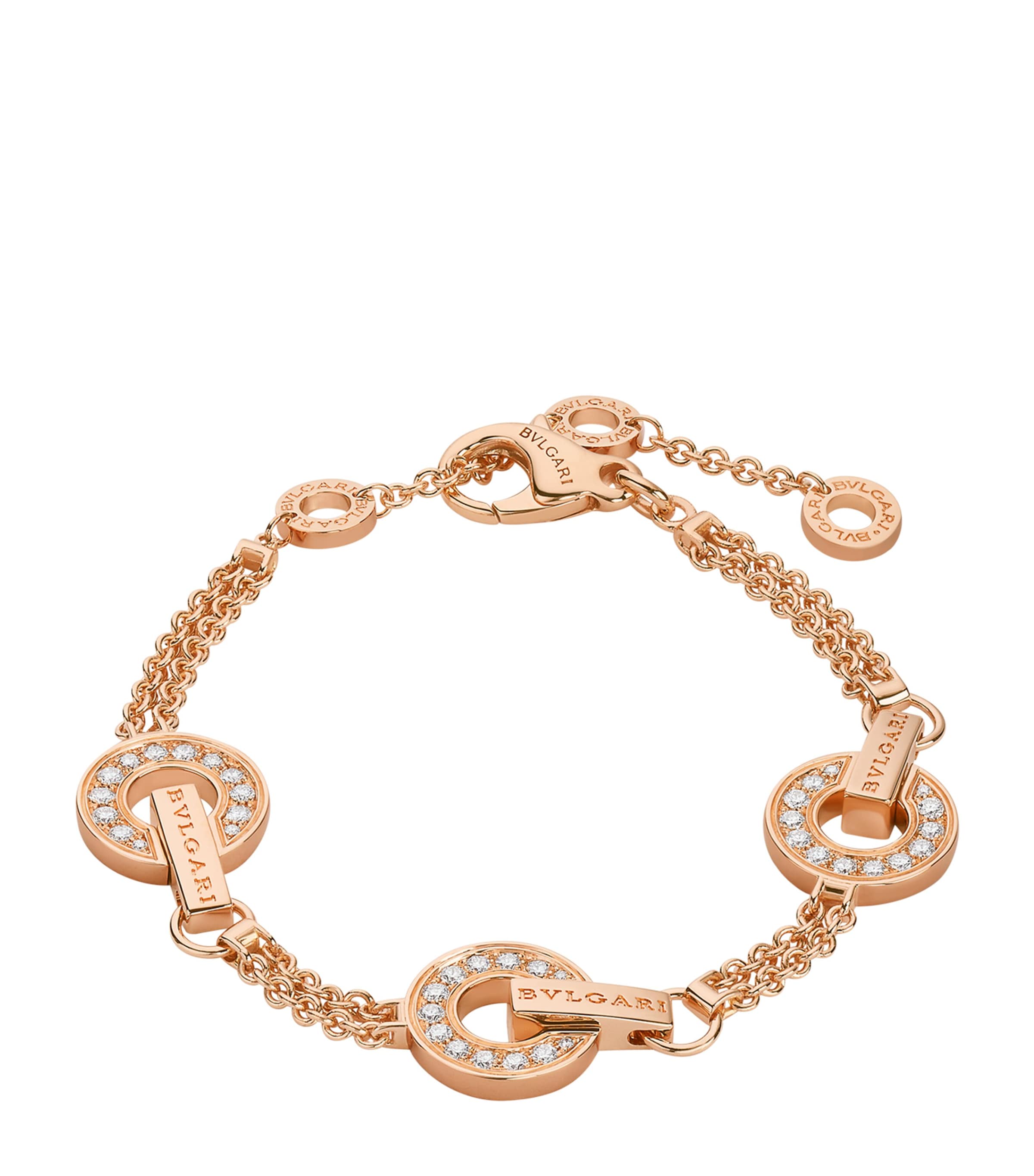 Rose Gold and Diamond BVLGARI BVLGARI Openwork Bracelet