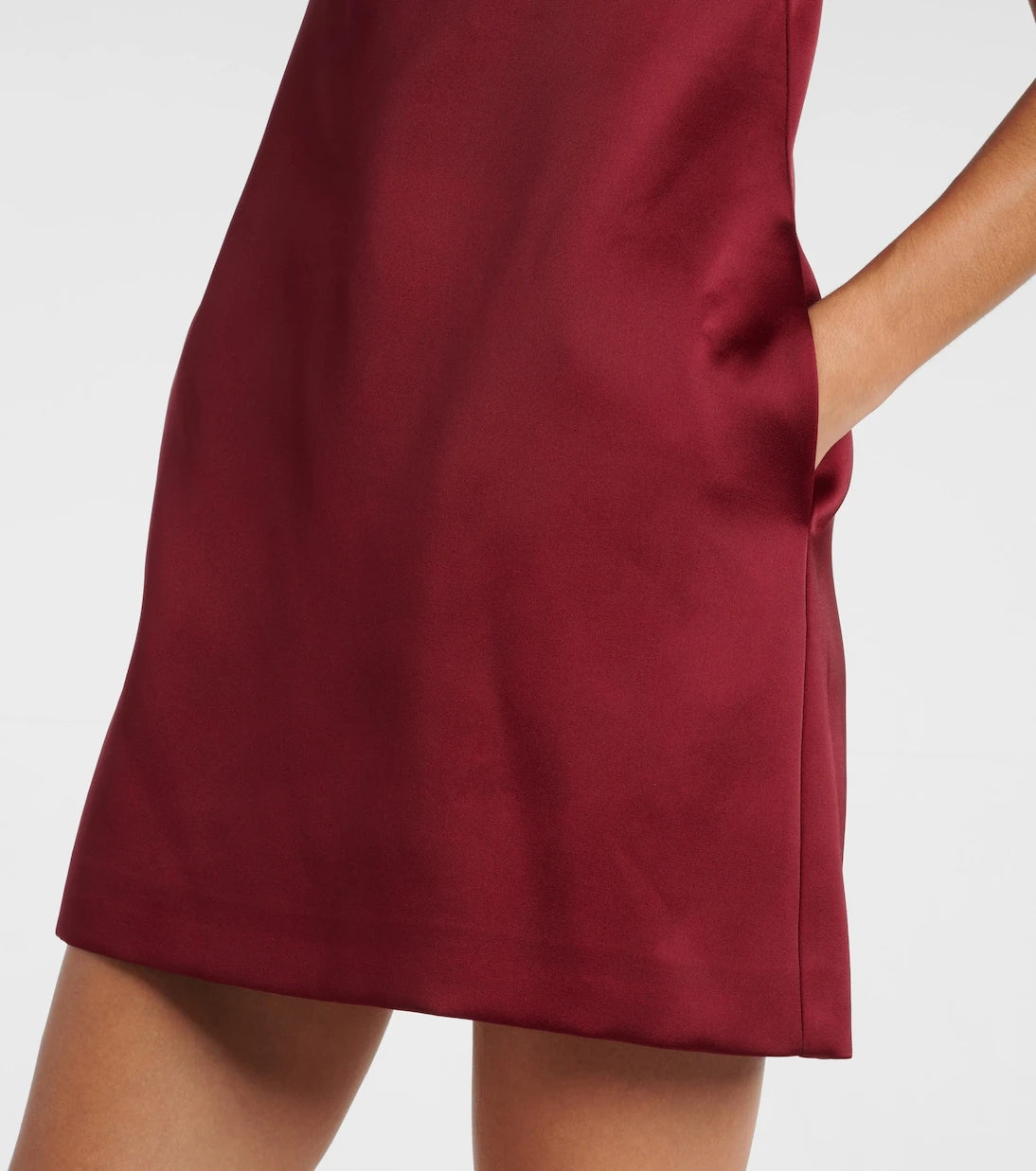 Self-Portrait - Bow-detail embellished satin minidress