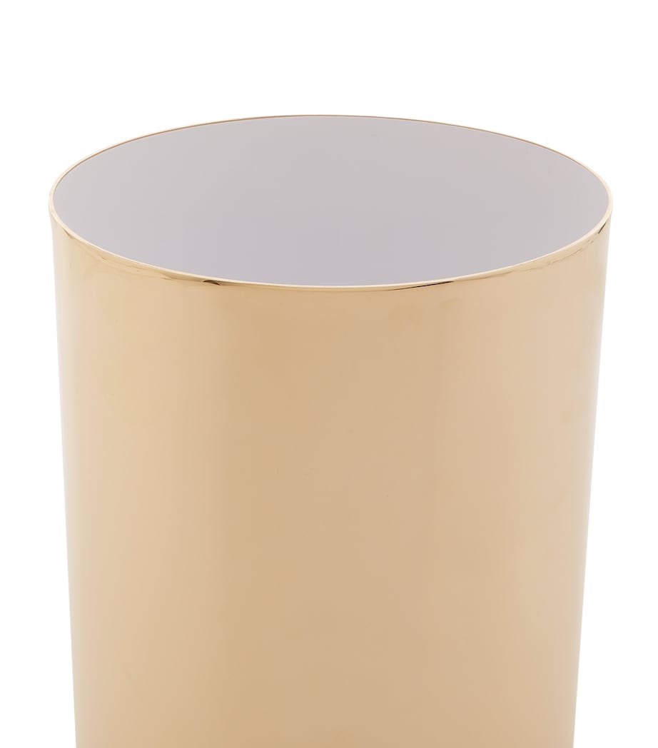 Cylinder Gold-Plated Bathroom Bin